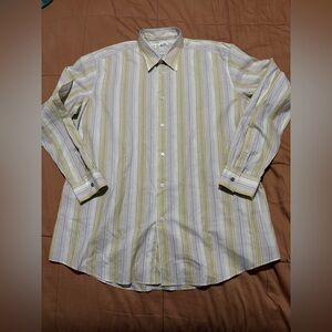 Hermes Striped Green and White Men's Shirt